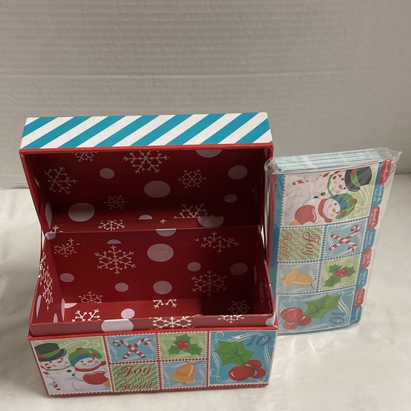Tri Coastal Design Joy to the World Christmas Recipe Box with Dividers & Cards - Picture 8 of 13
